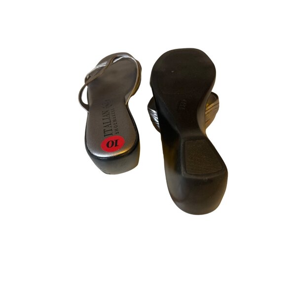 Italian Shoemakers Size 10 Finer Open Toe Sandals From Italy - Picture 11 of 12